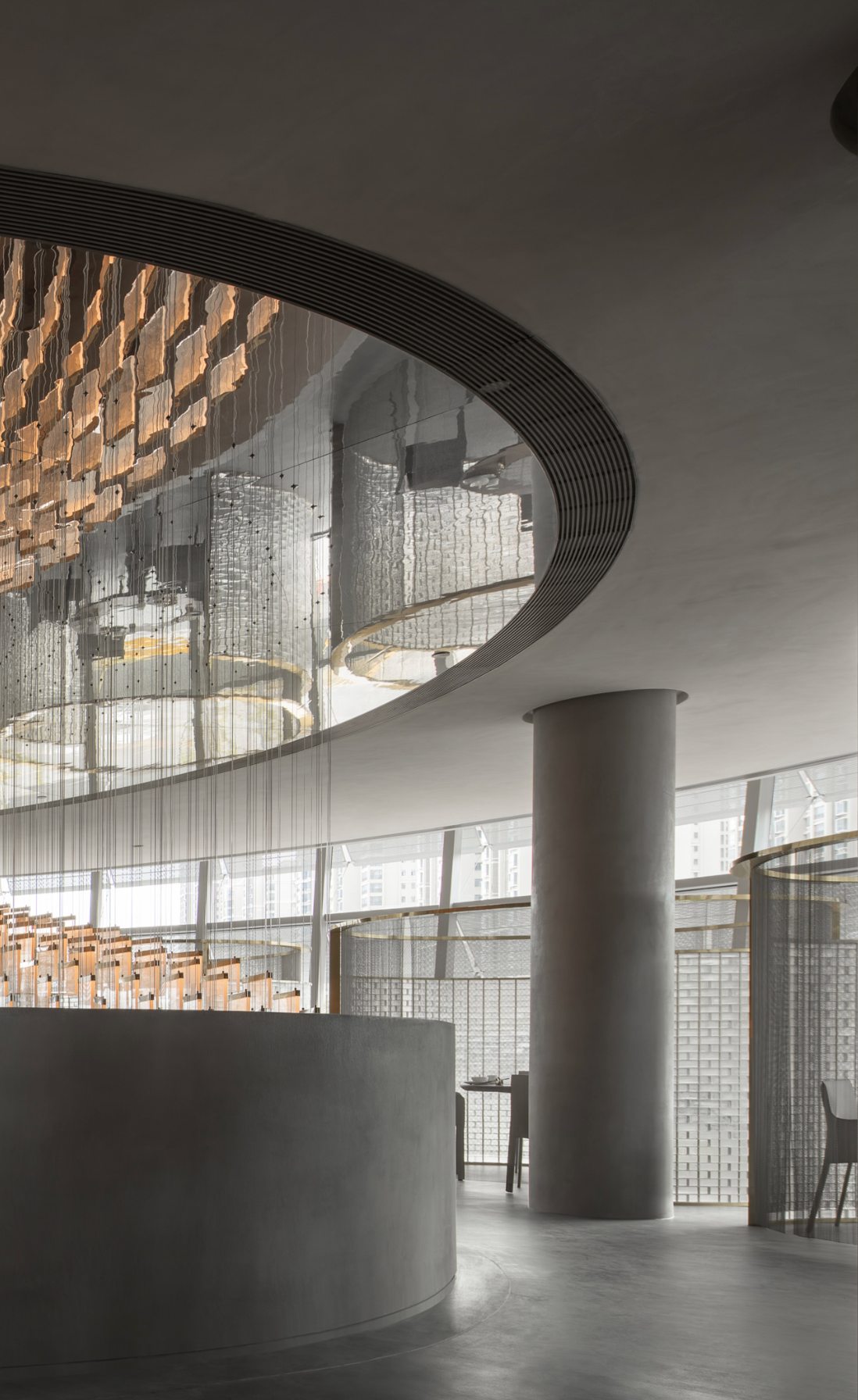 Spiral staircase cube light