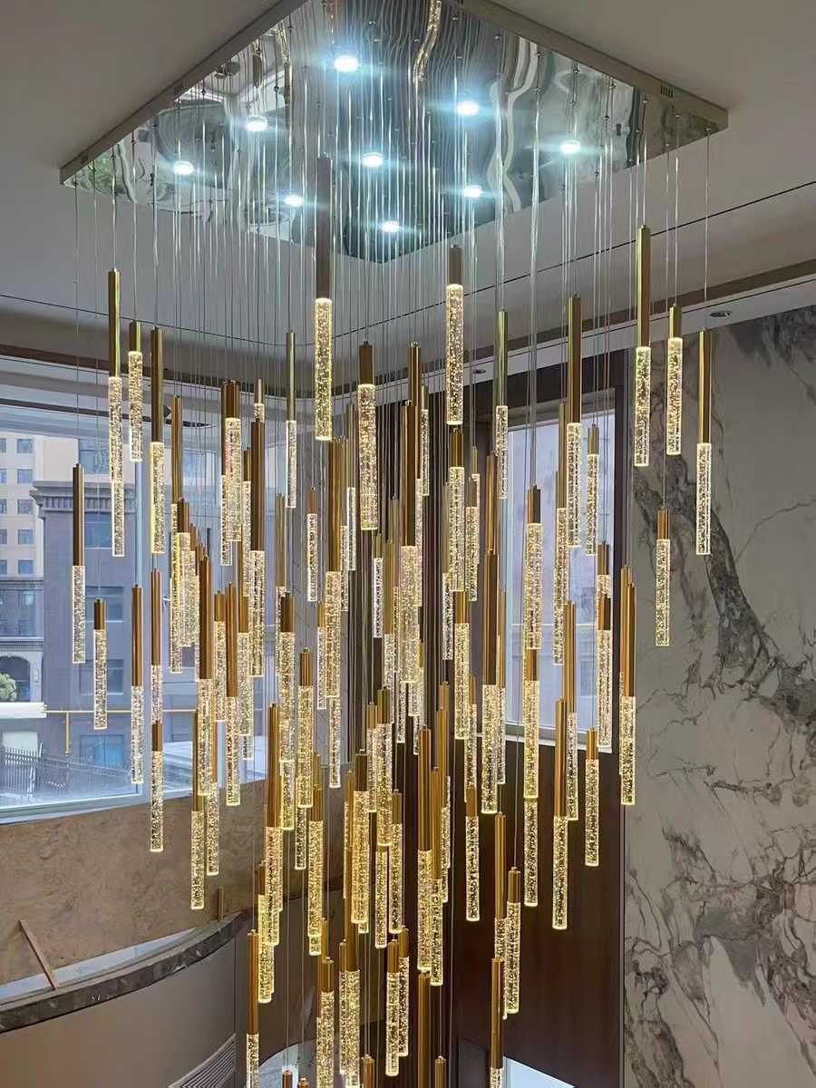 Luxury Bubble Crystal Stair Chandelier