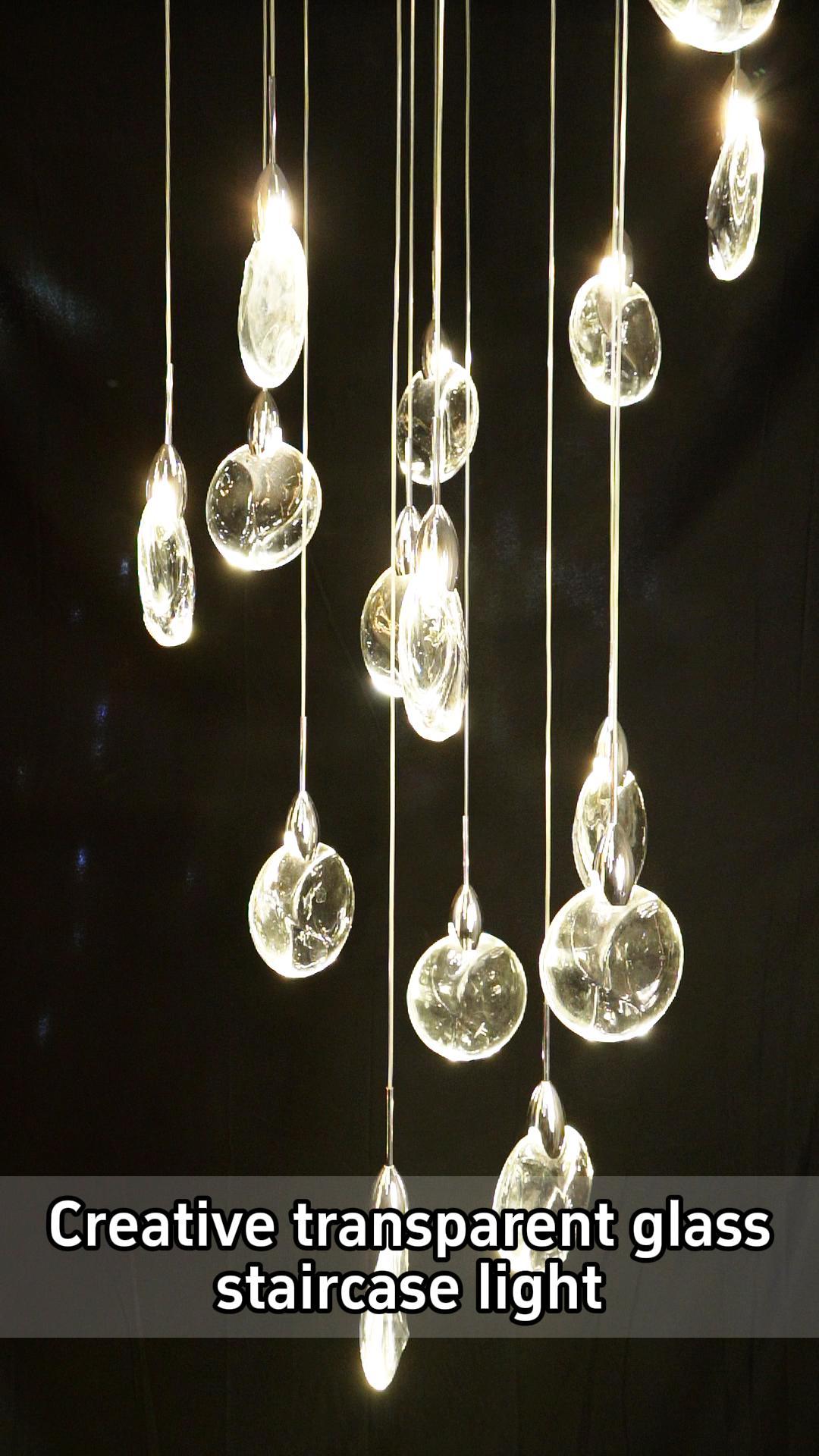 Creative Transparent Glass Staircase Light