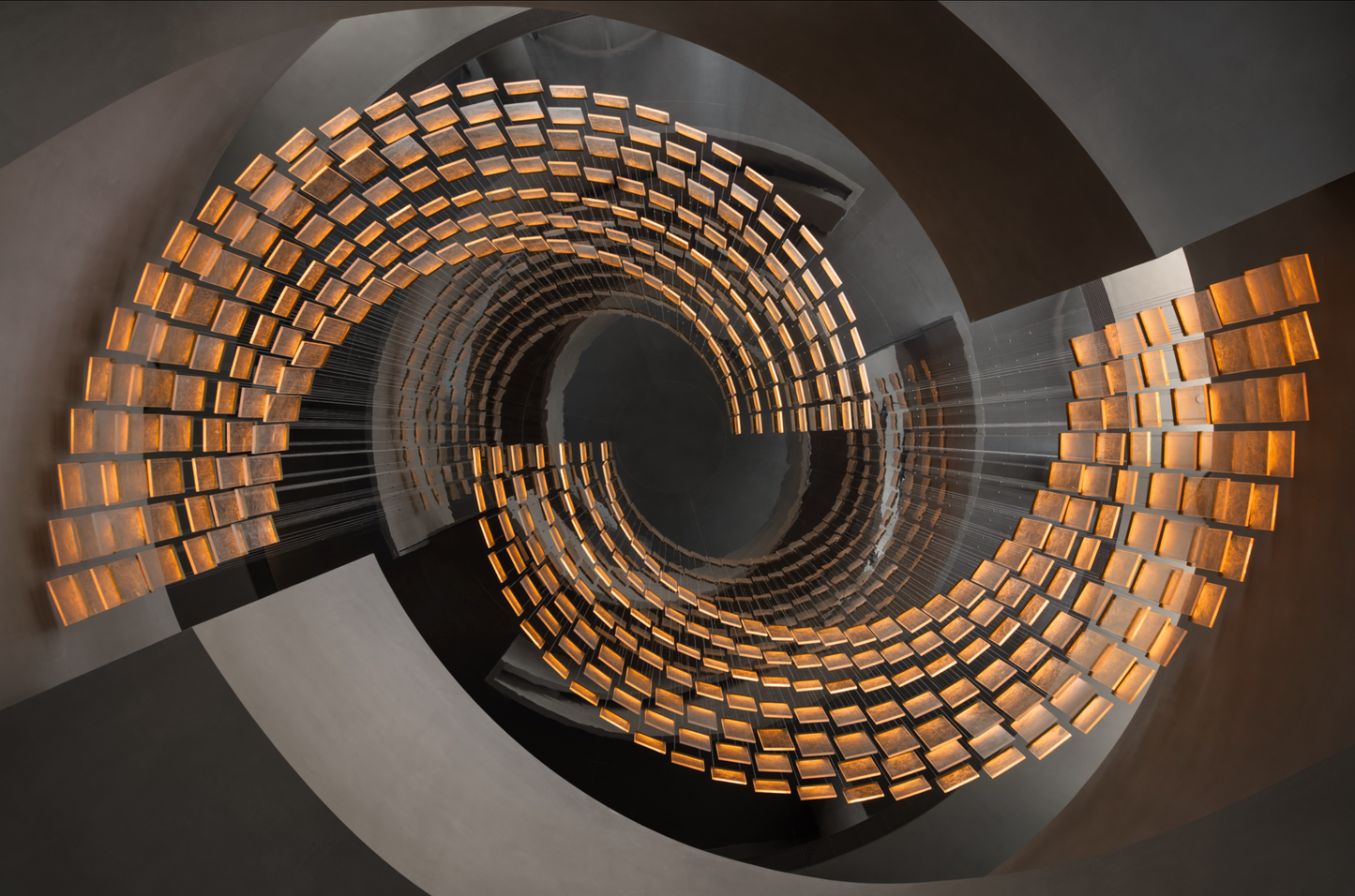 Spiral staircase cube light