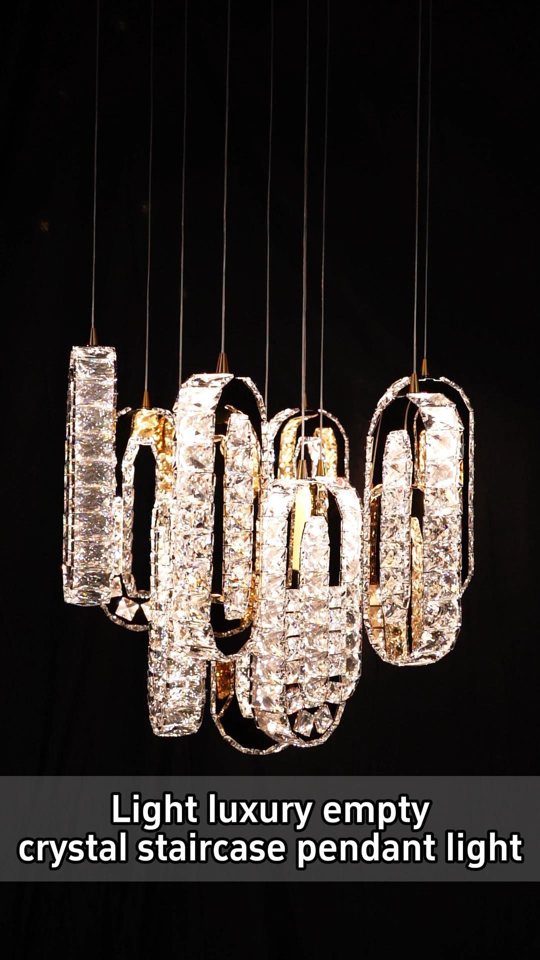 Contemporary Luxury Hollow Crystal Pendant Light