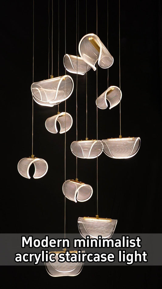 Modern Minimalist Acrylic Staircase Pendant Light