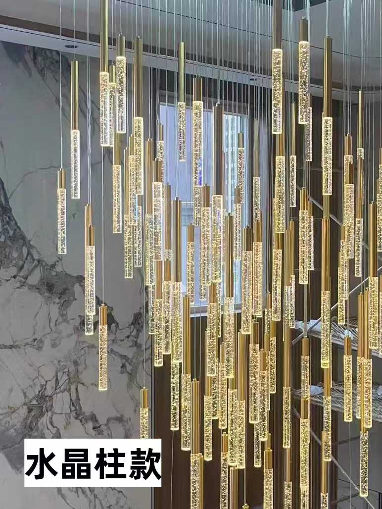 Luxury Bubble Crystal Stair Chandelier